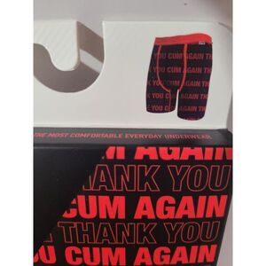 Focus Fit Boxer Briefs Thank you C*m Again Men's Size Small Comedy Underwear NEW